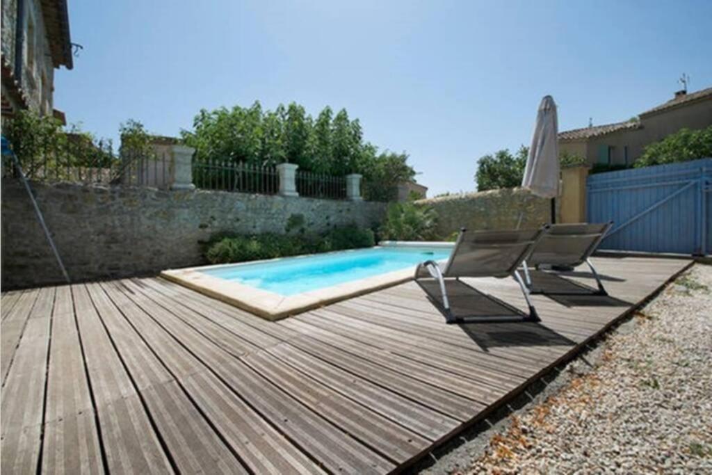 Maison De Plain Pied Pour 4 Pers Piscine Lussan Lussan  Exterior photo